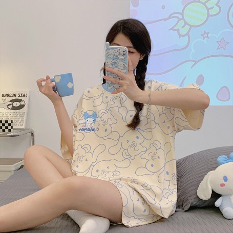 Pa251613  INS Style Soft Material Cotton Sweet Pajamas