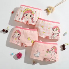 k119 Kids Cotton Girl Panties Boxer (4pcs)