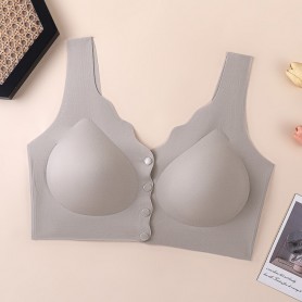 25057 Front Button Seamless Bra Top Plus size 36bc-42bc