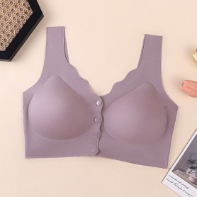 25057 Front Button Seamless Bra Top Plus size 36bc-42bc