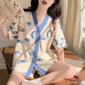 Pa252516 INS Style Soft Material Cotton Sweet Pajamas