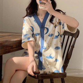 Pa252516 INS Style Soft Material Cotton Sweet Pajamas