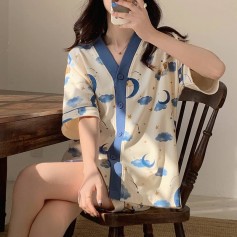 Pa252516 INS Style Soft Material Cotton Sweet Pajamas