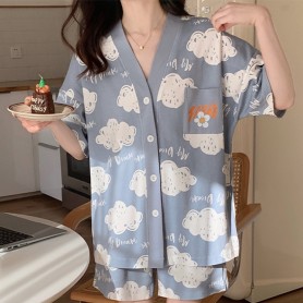 Pa252616 INS Style Soft Material Cotton Sweet Pajamas