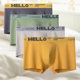 Men’s Stretch Boxer Briefs – HELLO Series 男士舒适弹性平口内裤（HELLO系列）