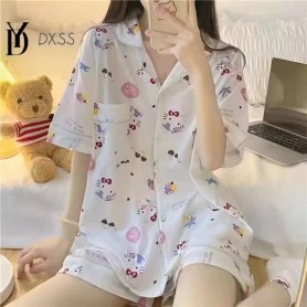 Pa253716 INS Style Soft Material Cotton Sweet Pajamas