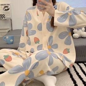Pa253416 INS Style Soft Material Cotton Sweet Pajamas