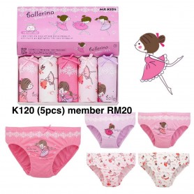 Kids Cotton  Panties Boxer  k120  (5pcs)