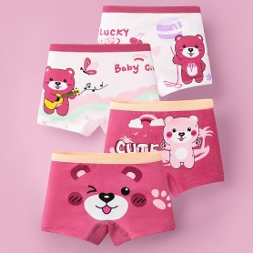 Kids Cotton Girl Panties Boxer  k110 (4pcs)